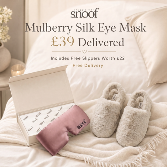 Mulberry Silk Eye Mask + Free Slippers